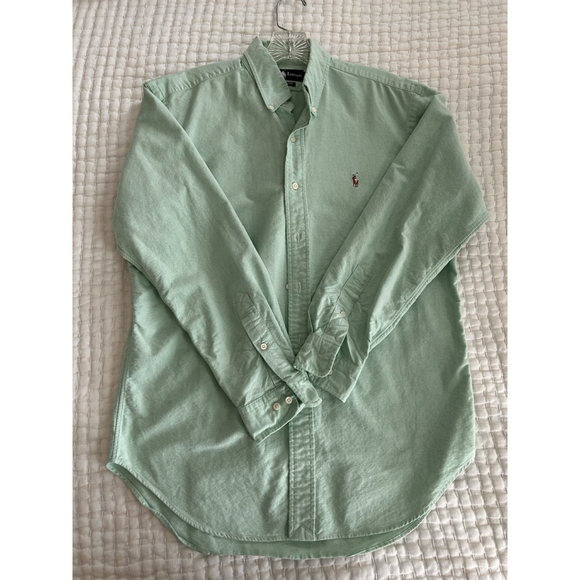 Lauren Ralph Lauren Dress Shirt Green Classic Fit men's size 15.5 32/33 - Picture 12 of 12